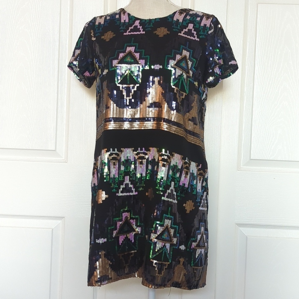 Show Me Your MuMu Black Geometric Mini Dress - Picture 4 of 9